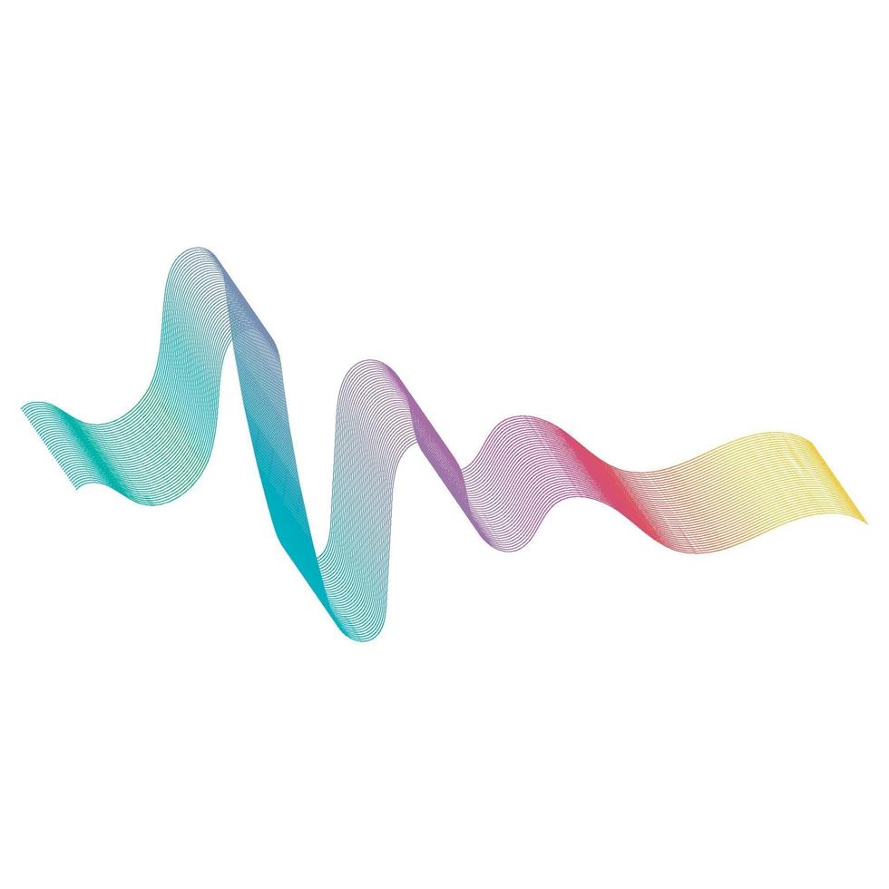 Sound waves  line vector illustration design