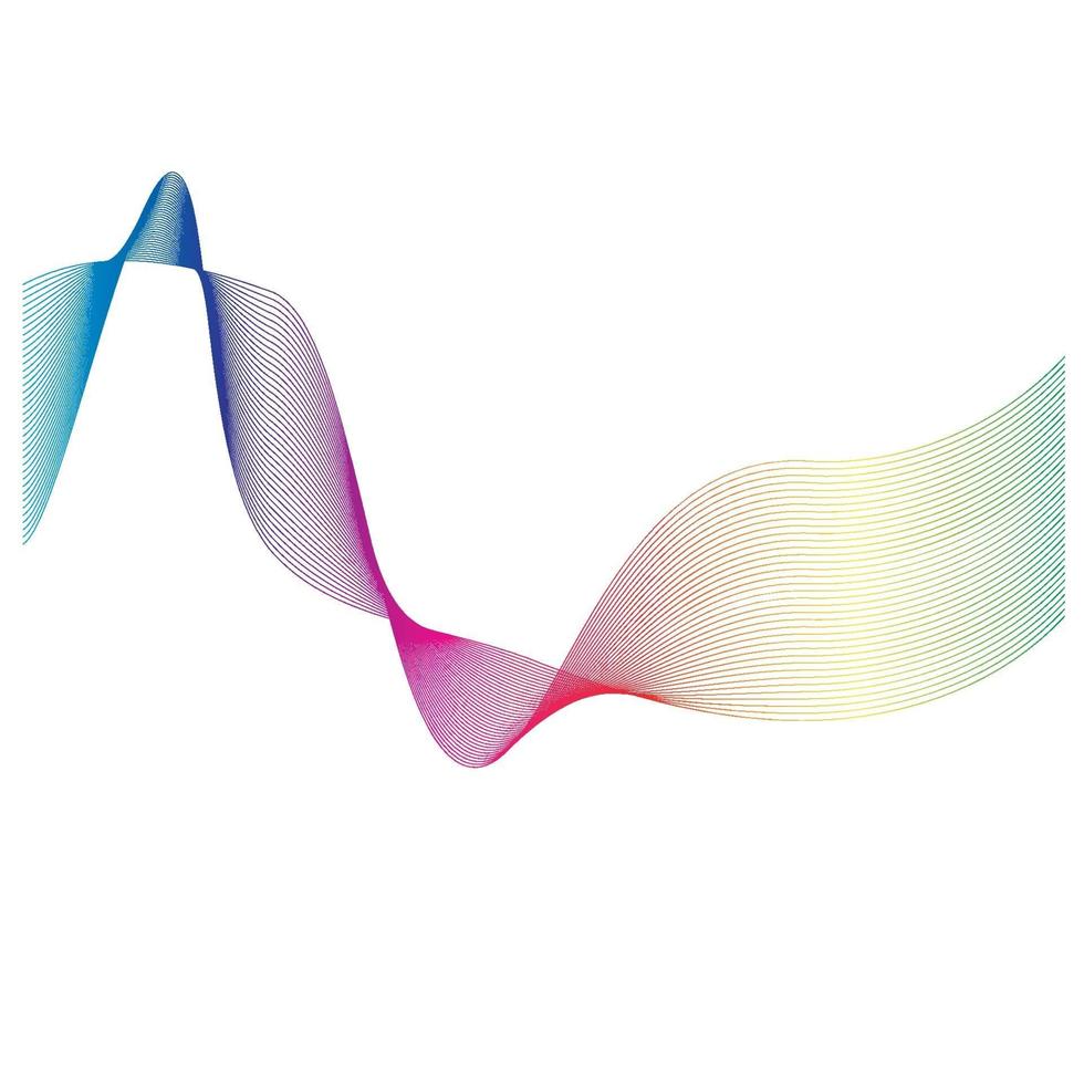 Sound waves  line vector illustration design