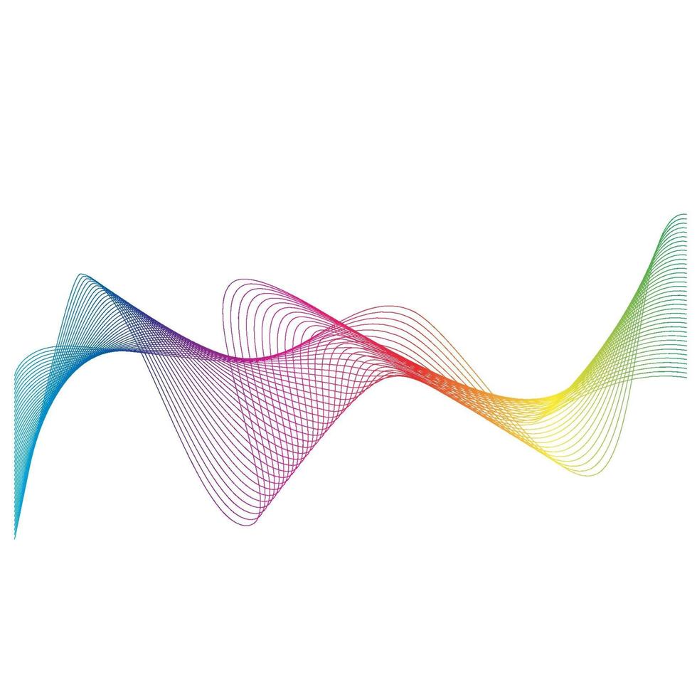 Sound waves  line vector illustration design