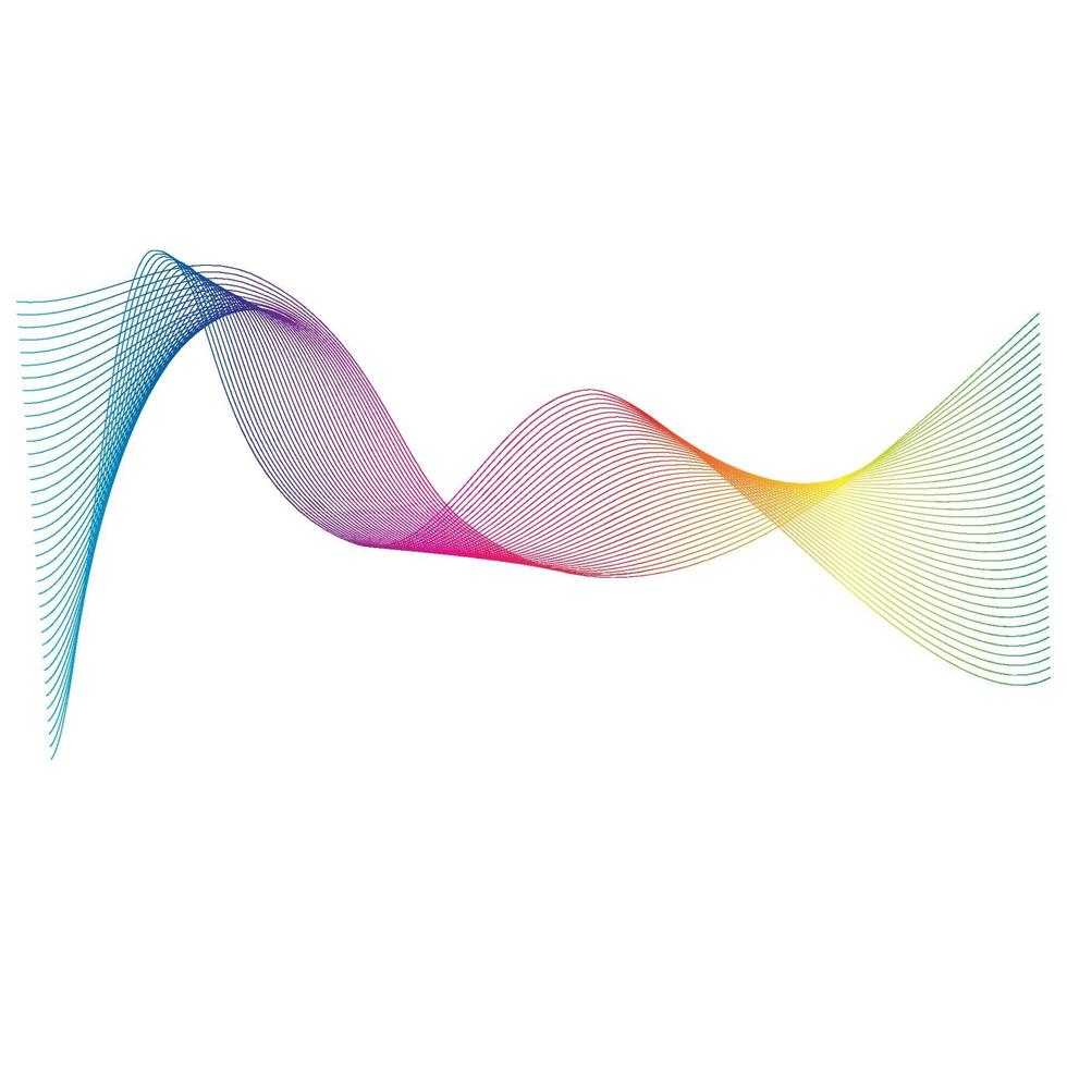 Sound waves  line vector illustration design