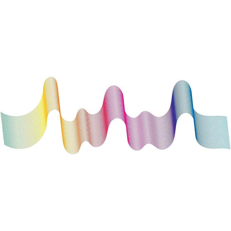 Sound waves  line vector illustration design