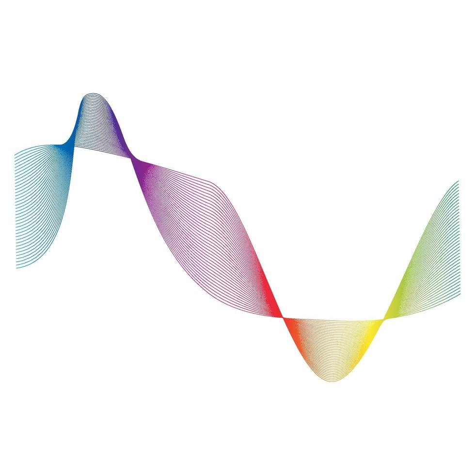 Sound waves  line vector illustration design