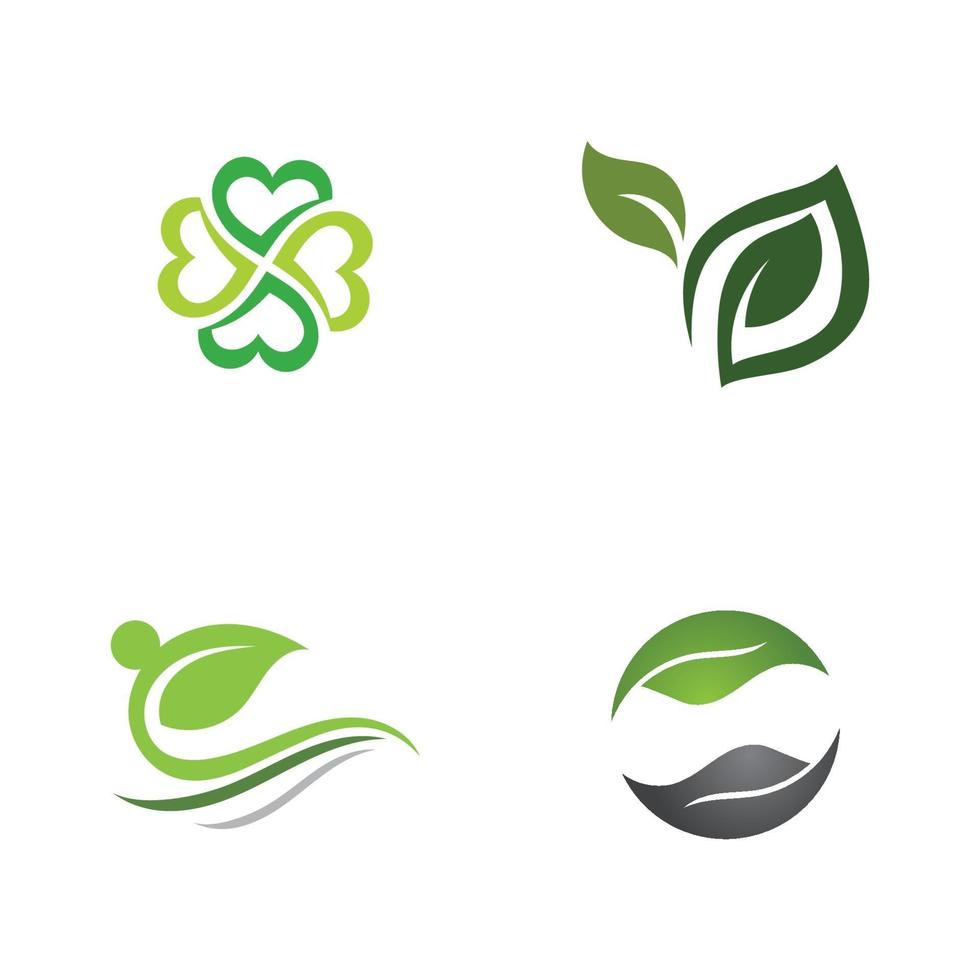 hoja verde ecología naturaleza logo elemento vector imagen