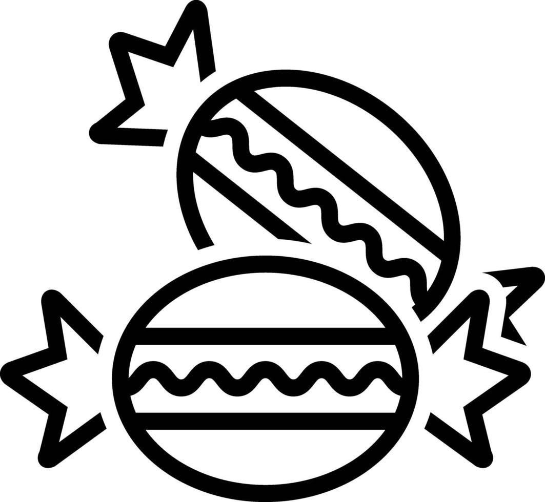 Line icon for bonbon vector