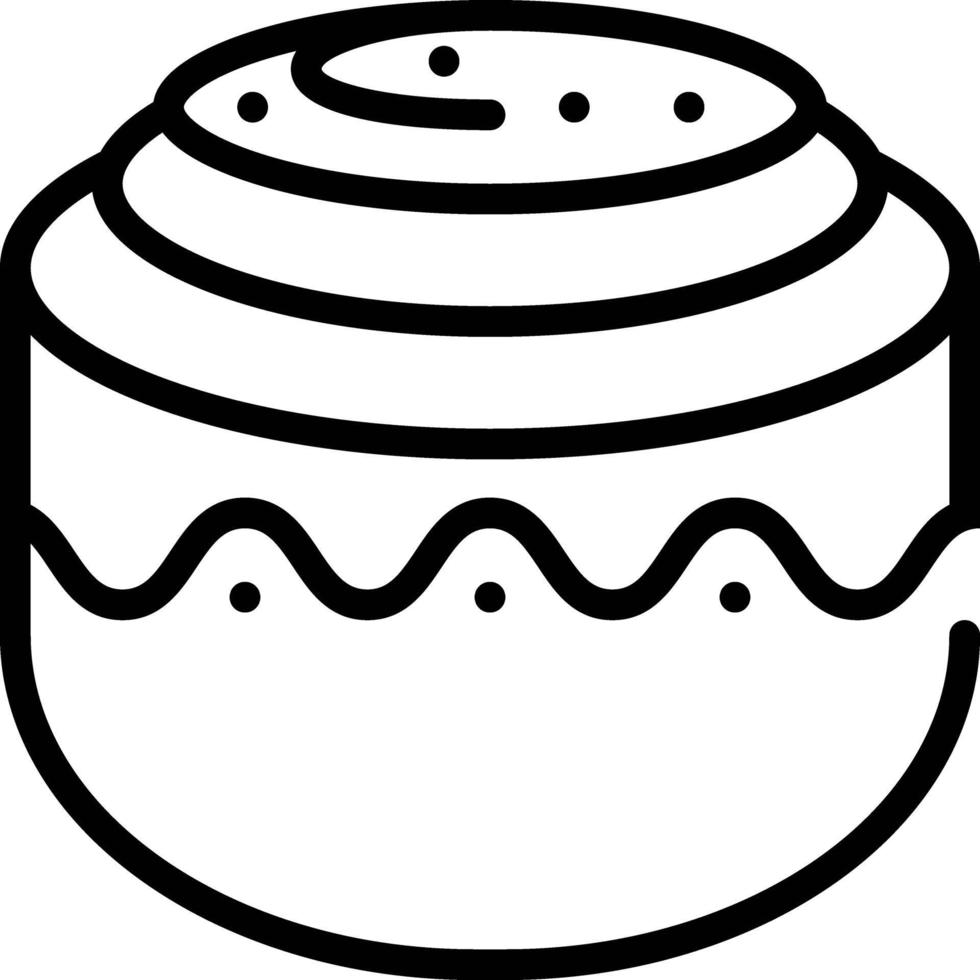 Line icon for cinnamon roll vector