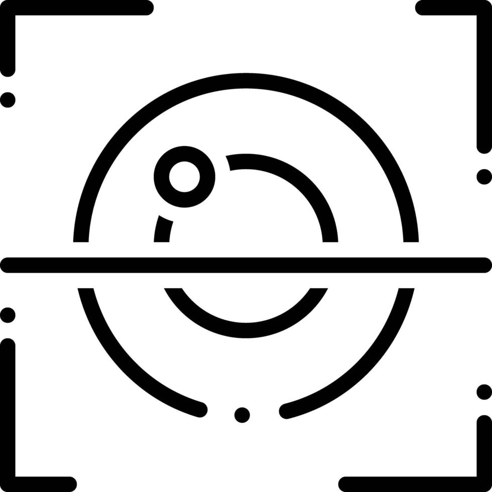 Line icon for retina recognition vector