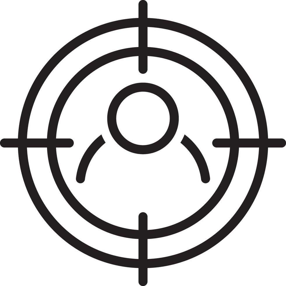 Line icon for target vector