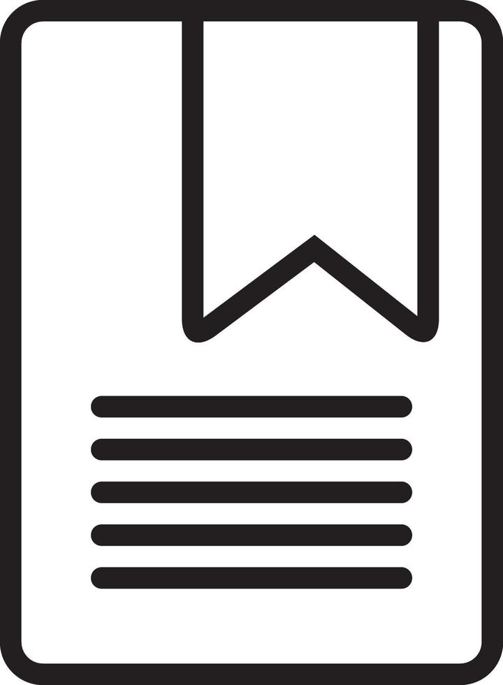 Line icon for bookmarking vector