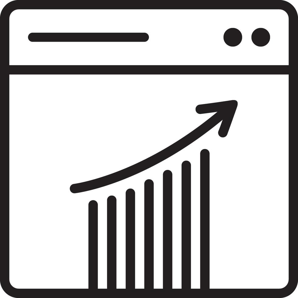 Line icon for analytics vector