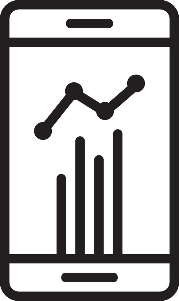 Line icon for statistics vector