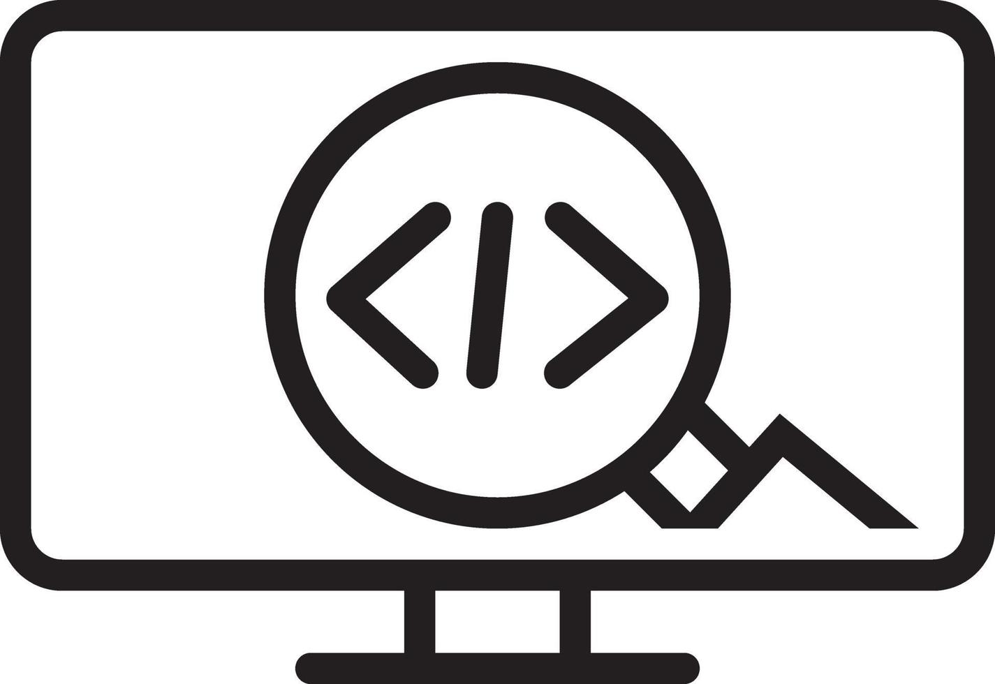 Line icon for code 2142063 Vector Art at Vecteezy