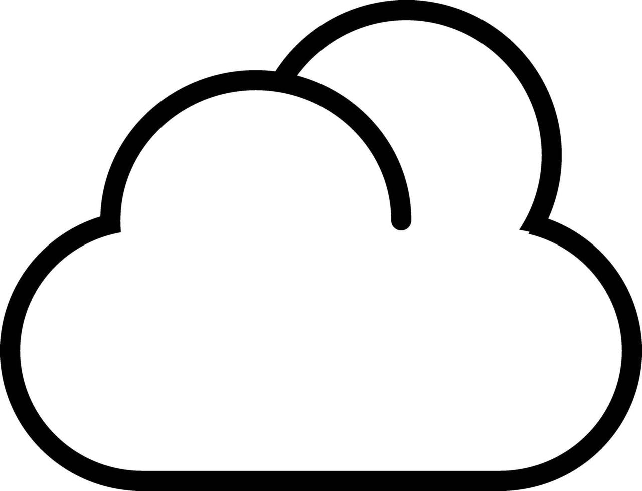 Line icon for cloud vector