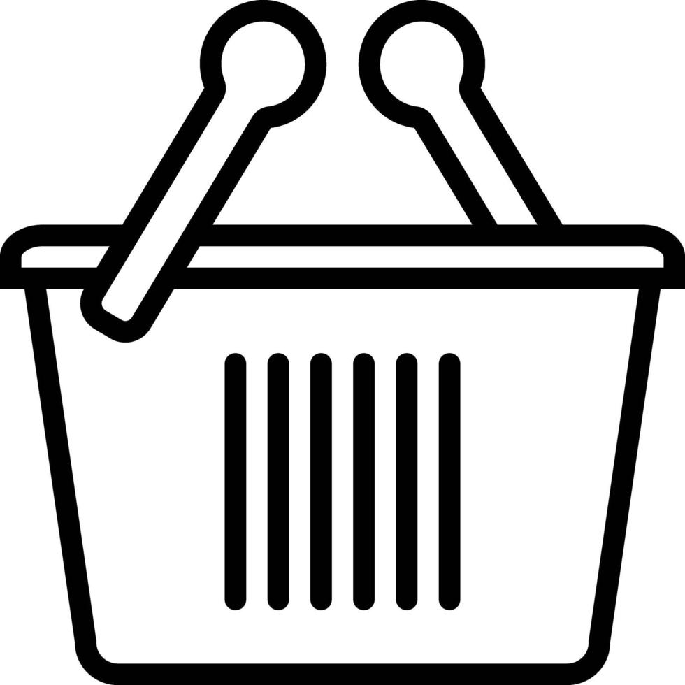 Line icon for basket vector