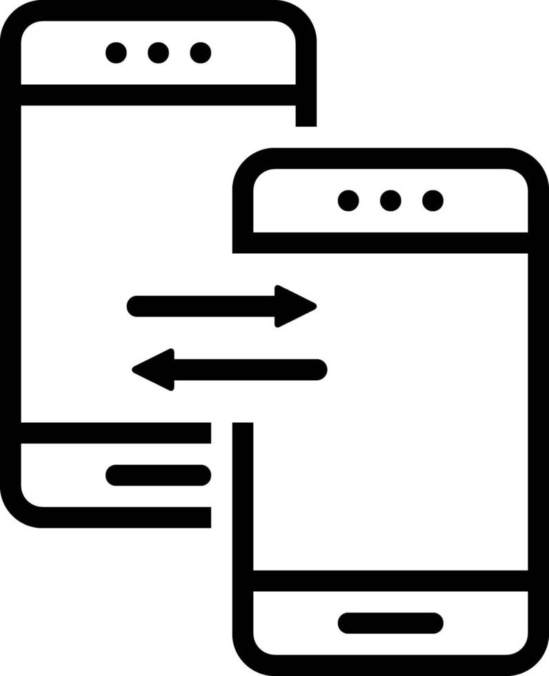 Line icon for data vector