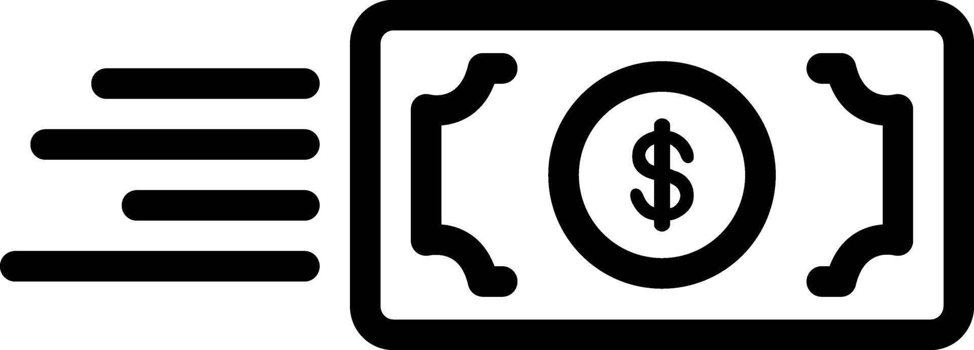 Line icon for money vector
