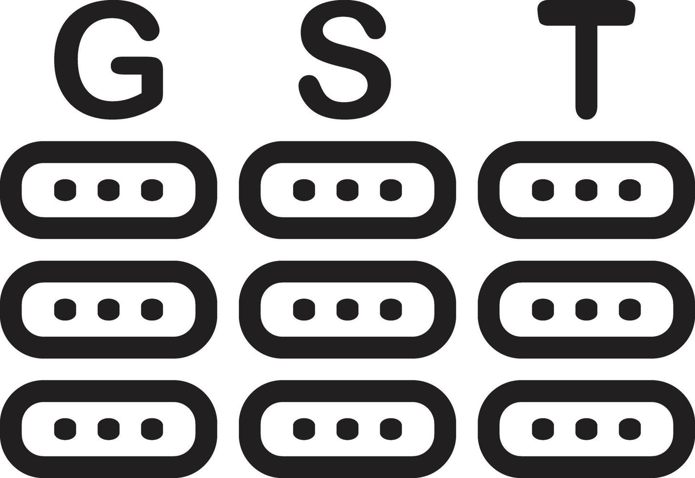 icono de línea para gst vector