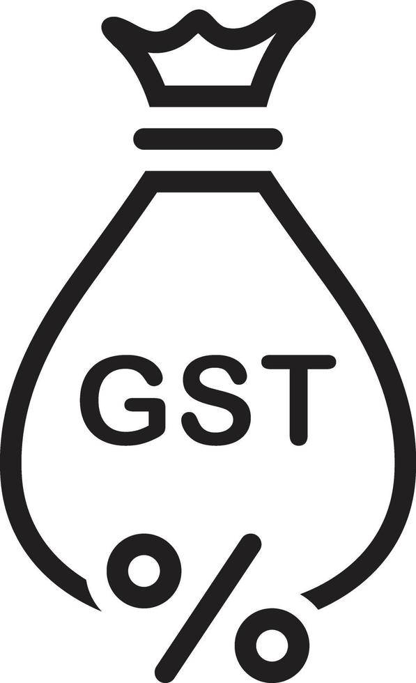 icono de línea para gst vector