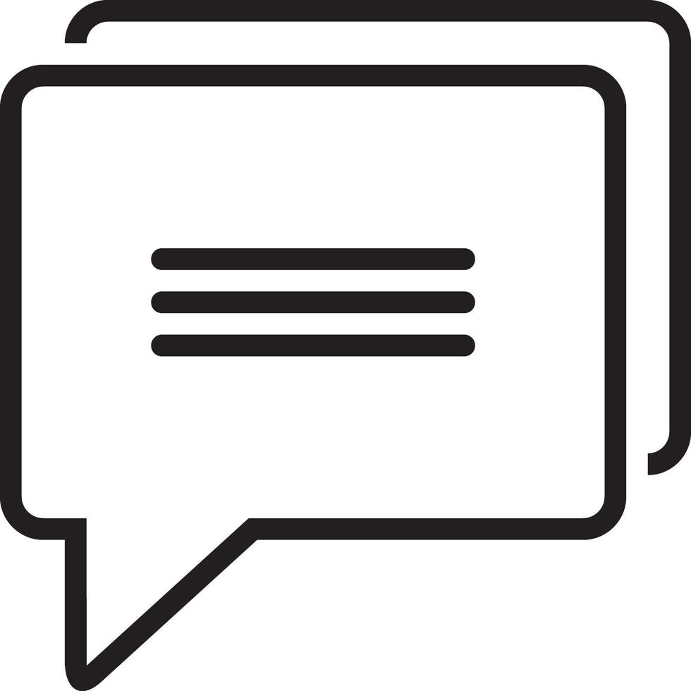 Line icon for message vector