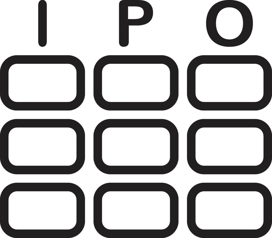 Line icon for ipo vector