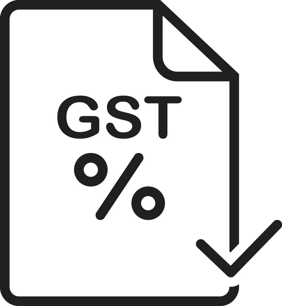 icono de línea para gst vector