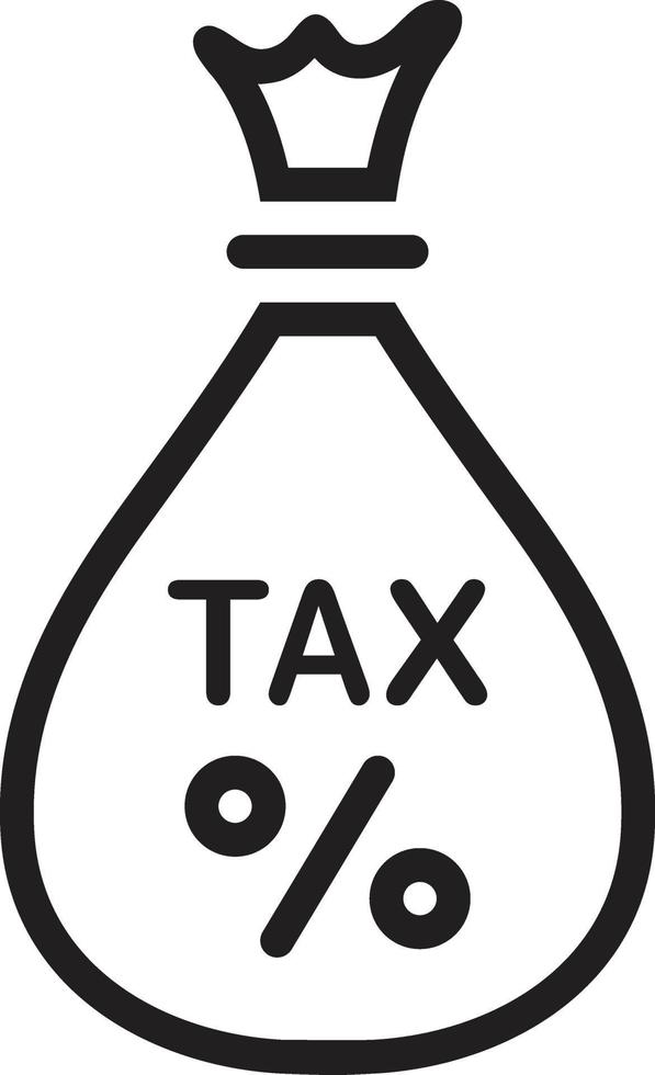Line icon for tax vector