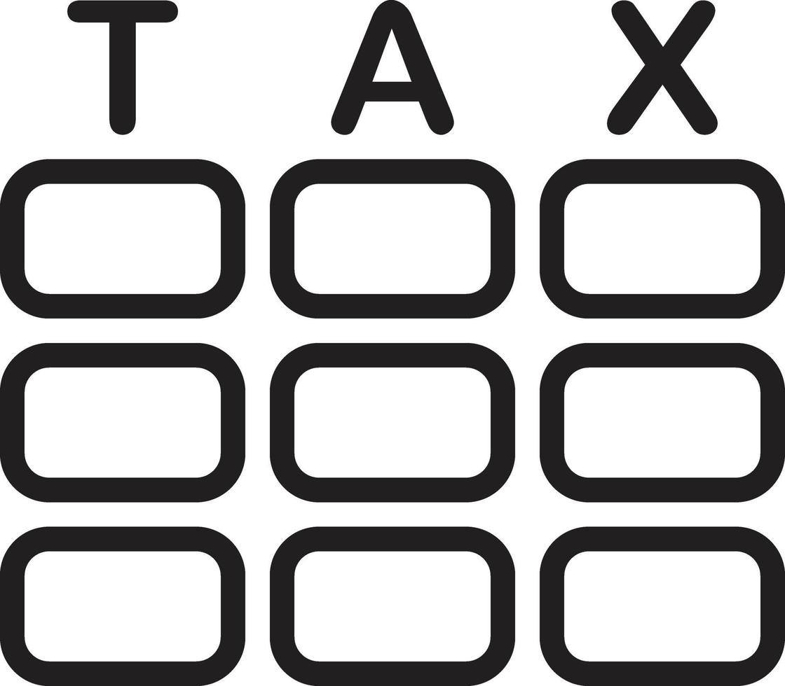 Line icon for tax vector