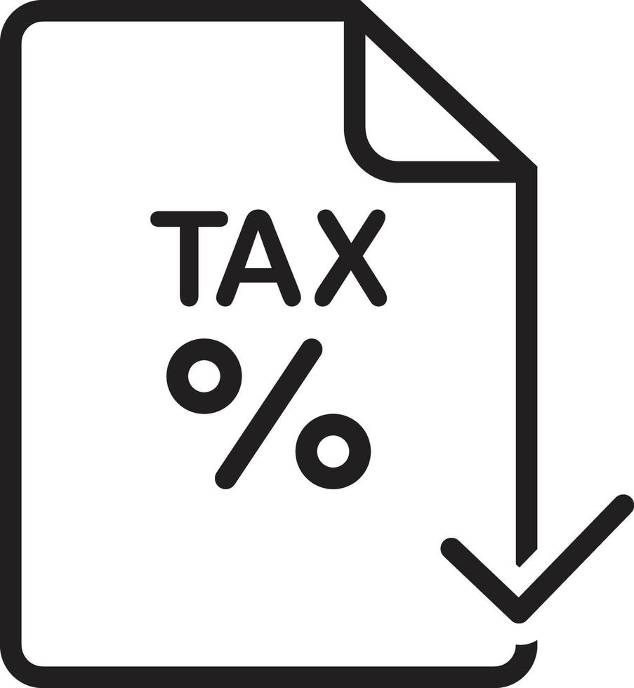 Line icon for tax vector