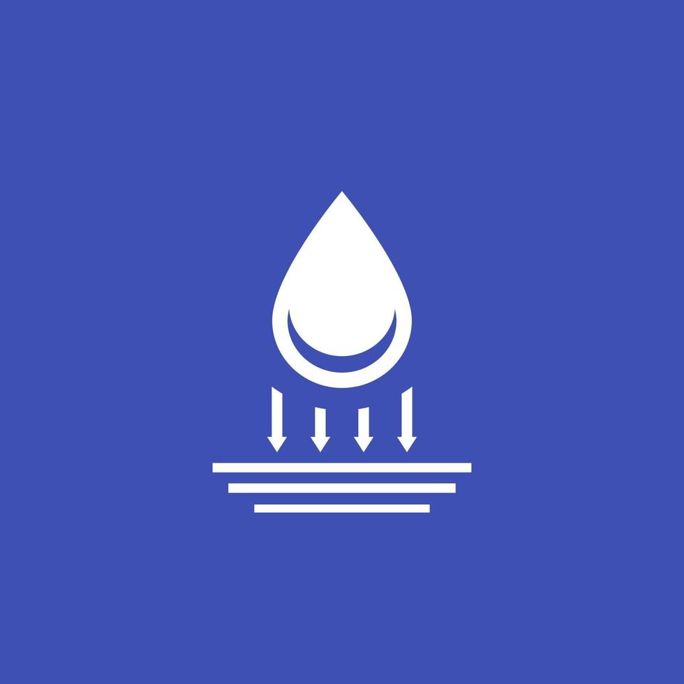 waterproof icon, vector