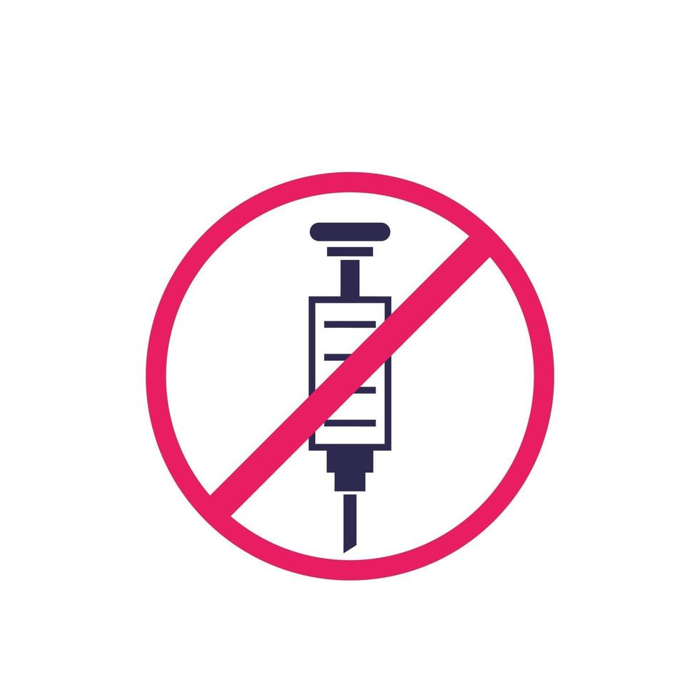 No doping vector icon