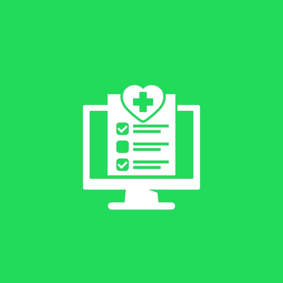 online medical test vector icon