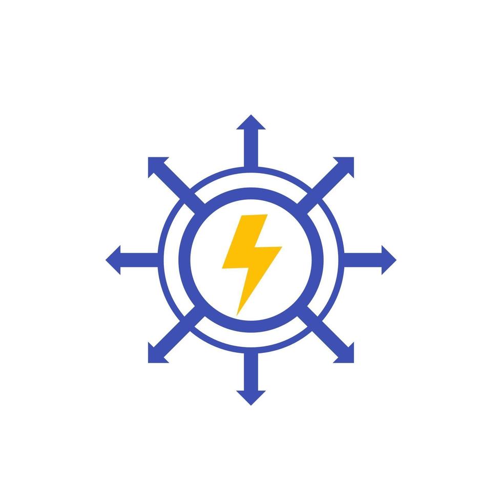 electric power distribution vector icon