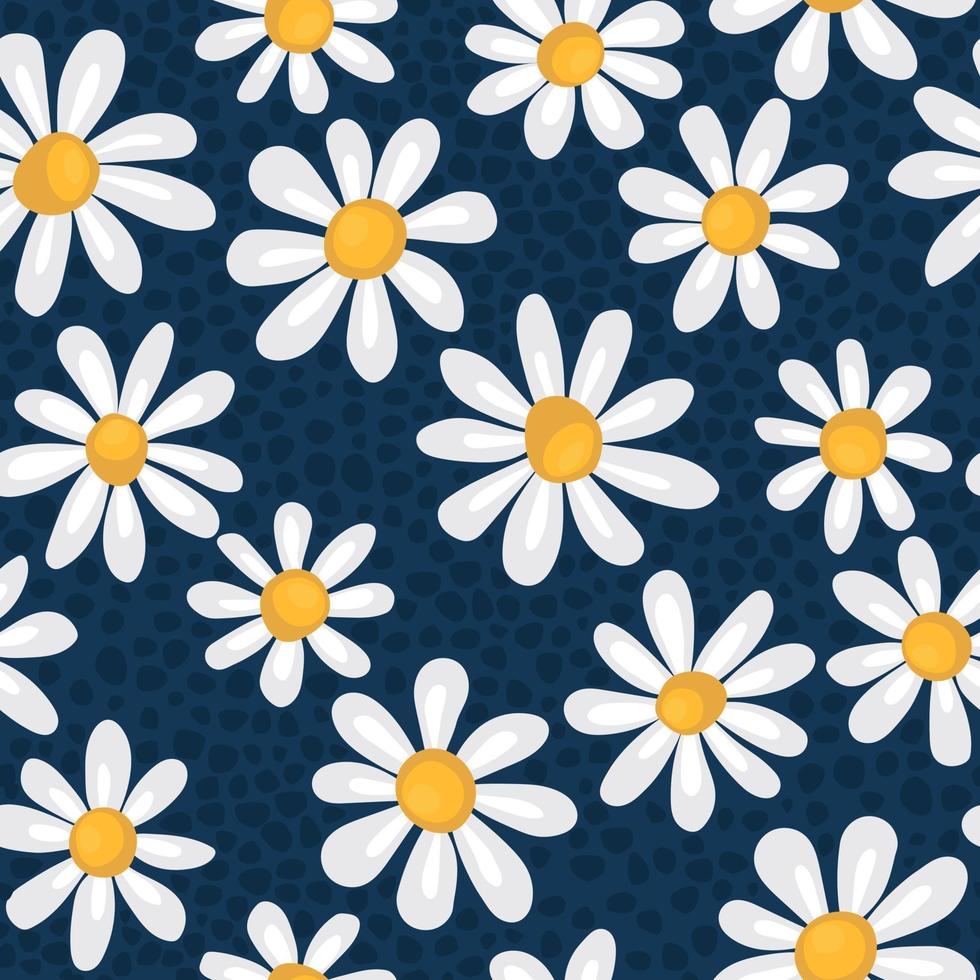 Seamless spring pattern with simple chamomiles. 2142255 Vector Art at ...