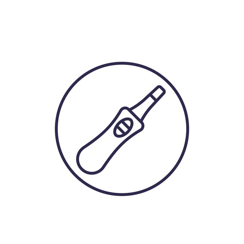 pregnancy test icon, line vector