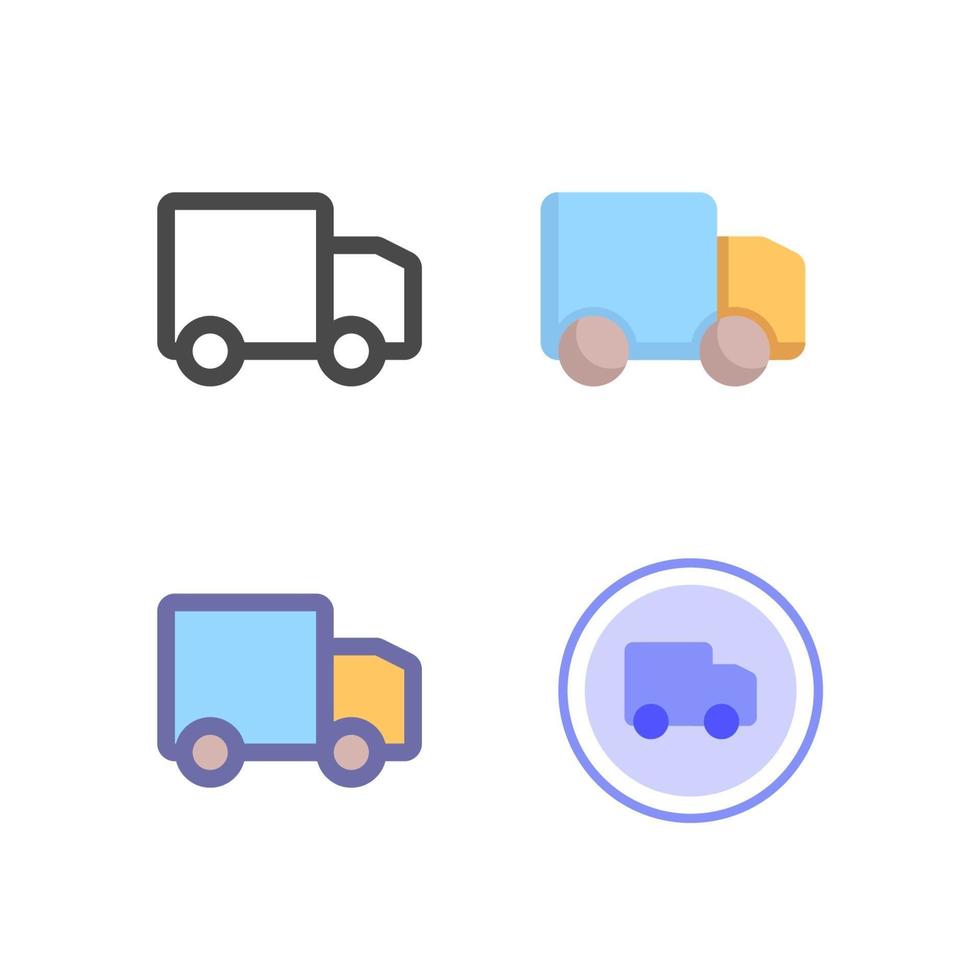 delivery truck icon pack isolated on white background. for your web site design, logo, app, UI. Vector graphics illustration and editable stroke. EPS 10.