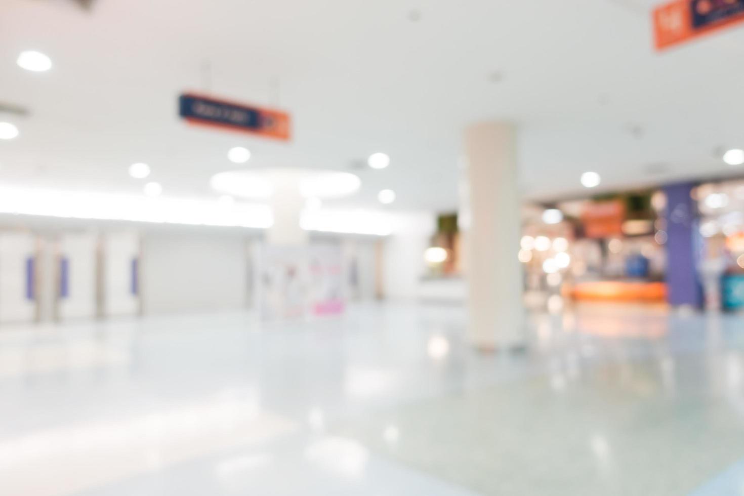 Abstract defocused shopping mall interior photo