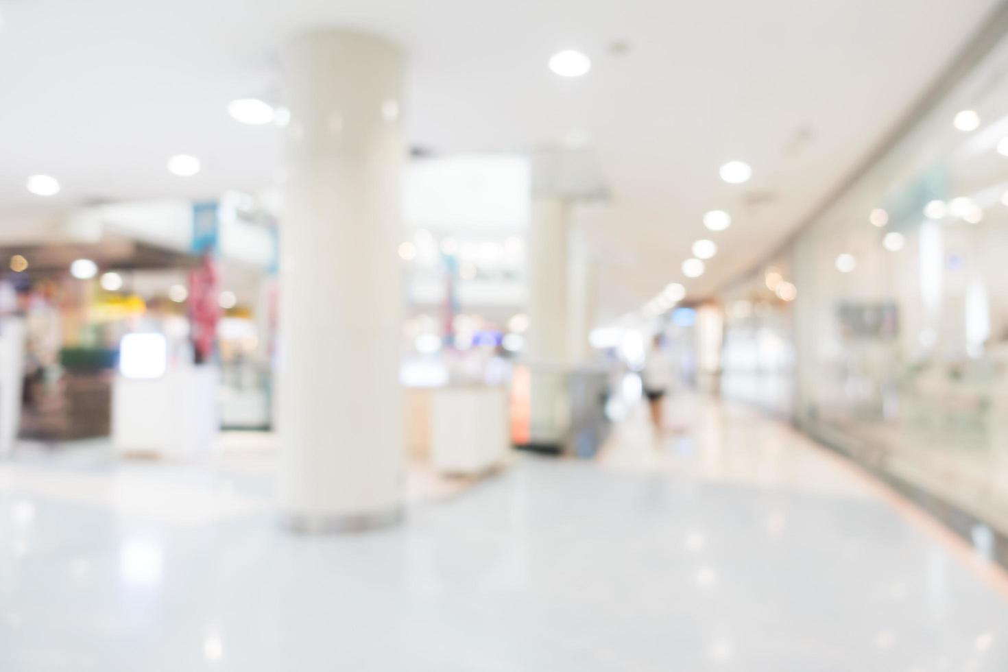 Abstract defocused shopping mall interior photo