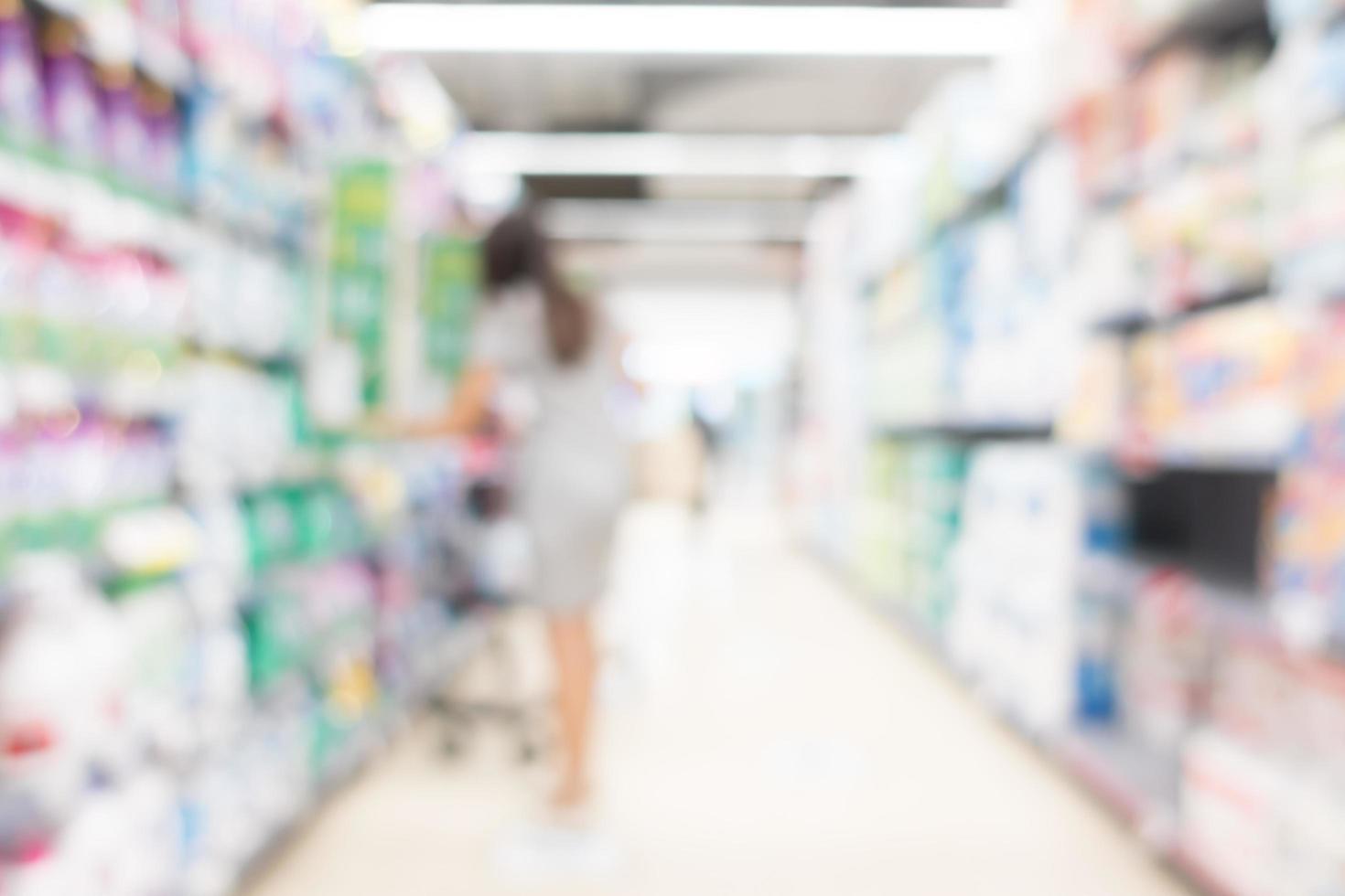 Abstract defocused shopping mall interior photo