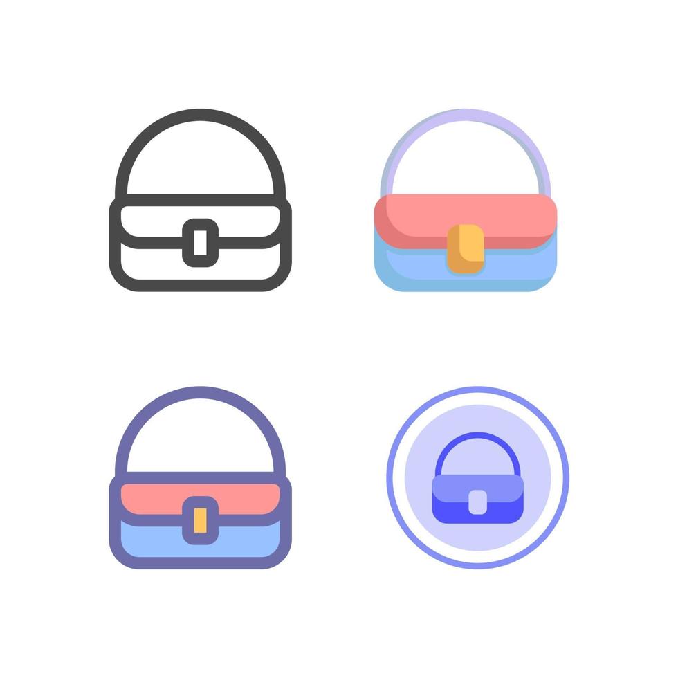 paquete de iconos de bolso aislado sobre fondo blanco. para el diseño de su sitio web, logotipo, aplicación, interfaz de usuario. Ilustración de gráficos vectoriales y trazo editable. eps 10. vector