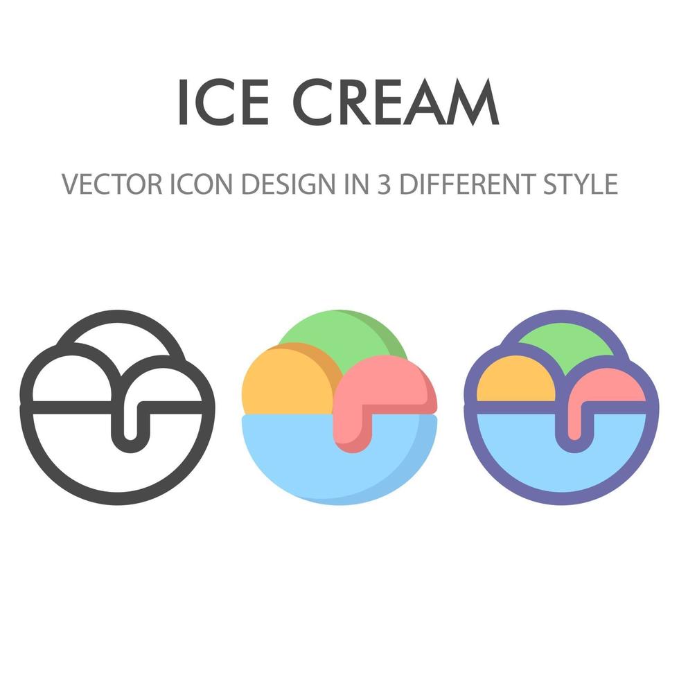 ice cream icon pack isolated on white background. for your web site design, logo, app, UI. Vector graphics illustration and editable stroke. EPS 10.