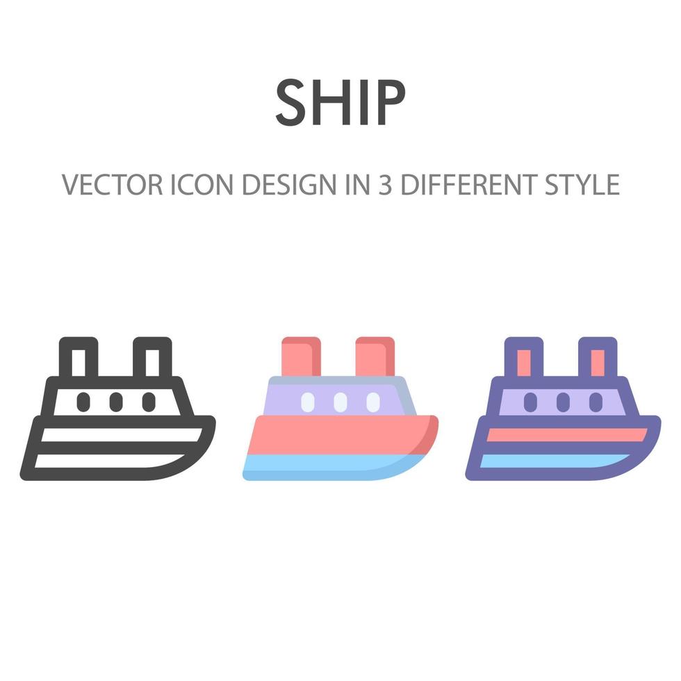 ship icon pack isolated on white background. for your web site design, logo, app, UI. Vector graphics illustration and editable stroke. EPS 10.