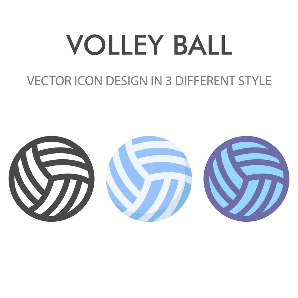 volleyball icon pack isolated on white background. for your web site design, logo, app, UI. Vector graphics illustration and editable stroke. EPS 10.