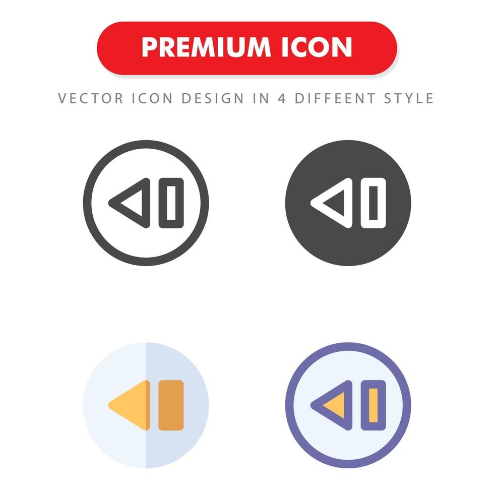 previous icon pack isolated on white background. for your web site design, logo, app, UI. Vector graphics illustration and editable stroke. EPS 10.