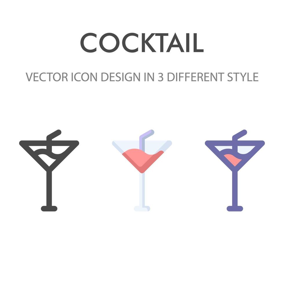 cocktail icon pack isolated on white background. for your web site design, logo, app, UI. Vector graphics illustration and editable stroke. EPS 10.
