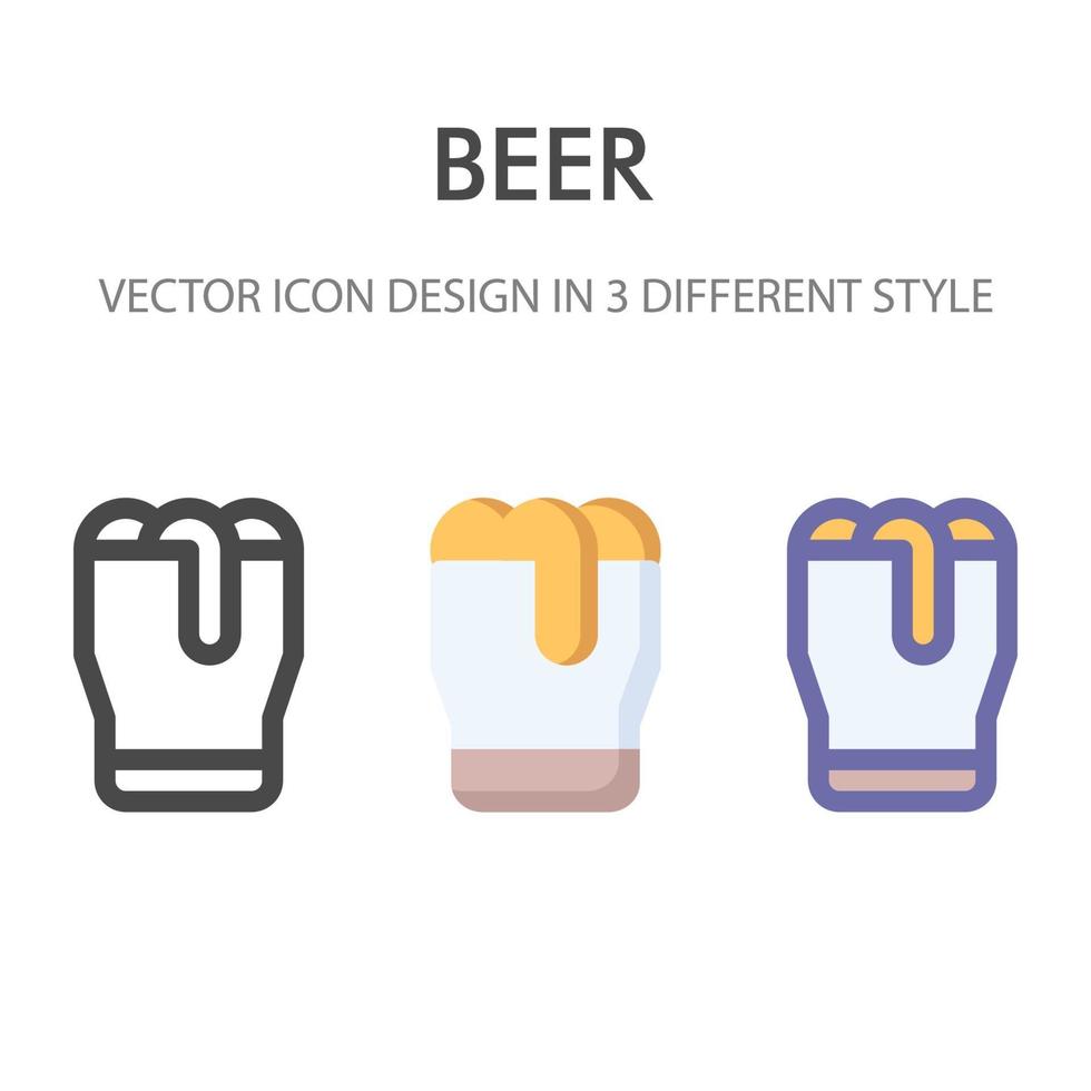 beer icon pack isolated on white background. for your web site design, logo, app, UI. Vector graphics illustration and editable stroke. EPS 10.