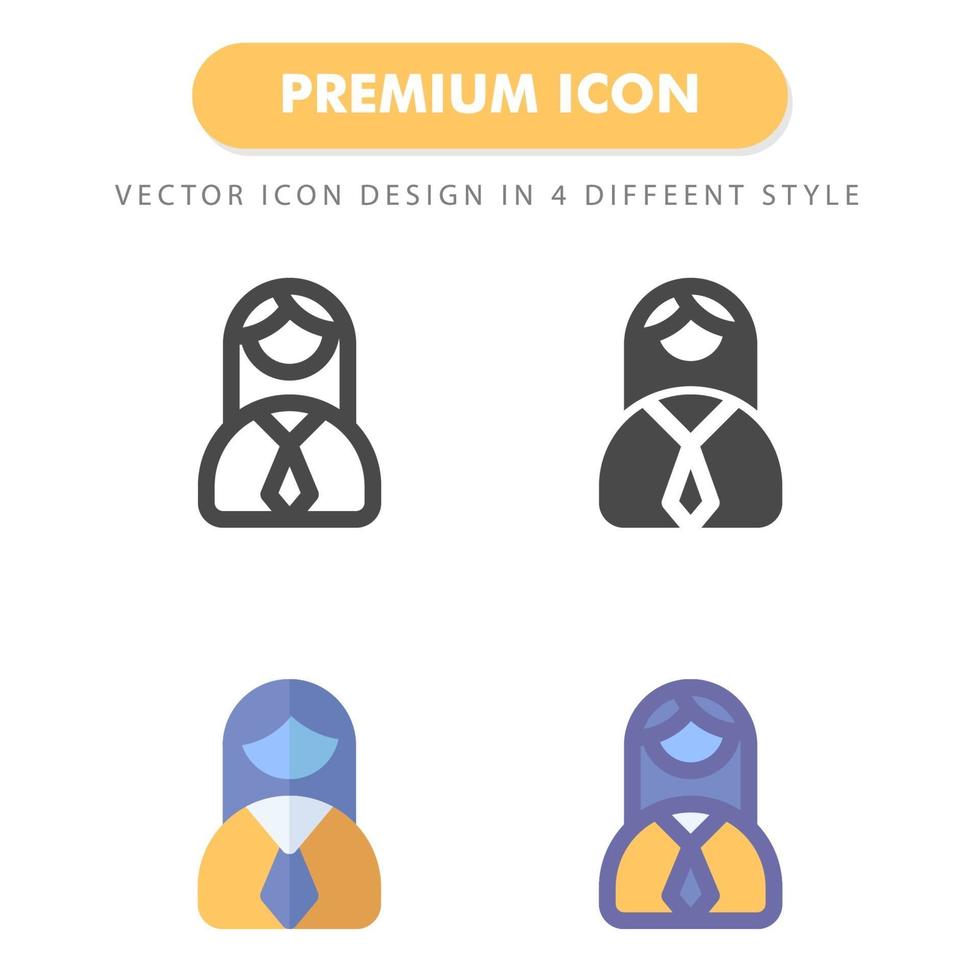 paquete de iconos de empresaria aislado sobre fondo blanco. para el diseño de su sitio web, logotipo, aplicación, interfaz de usuario. Ilustración de gráficos vectoriales y trazo editable. eps 10. vector