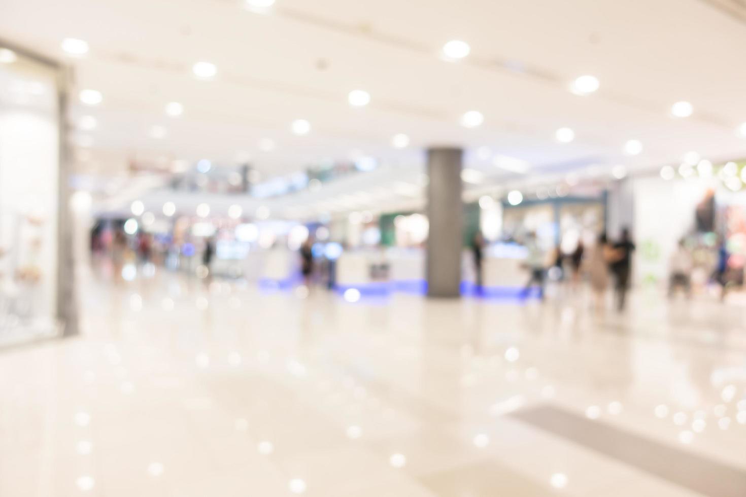 Abstract defocused shopping mall interior photo