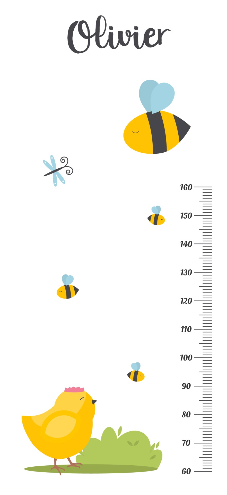 Kids height chart. Child height meter for kindergarten. 2143063 Vector