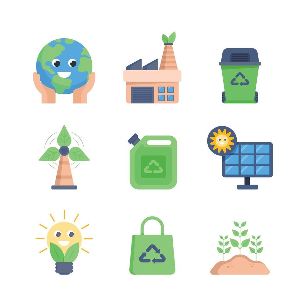 Set Of Earth Day Icon vector