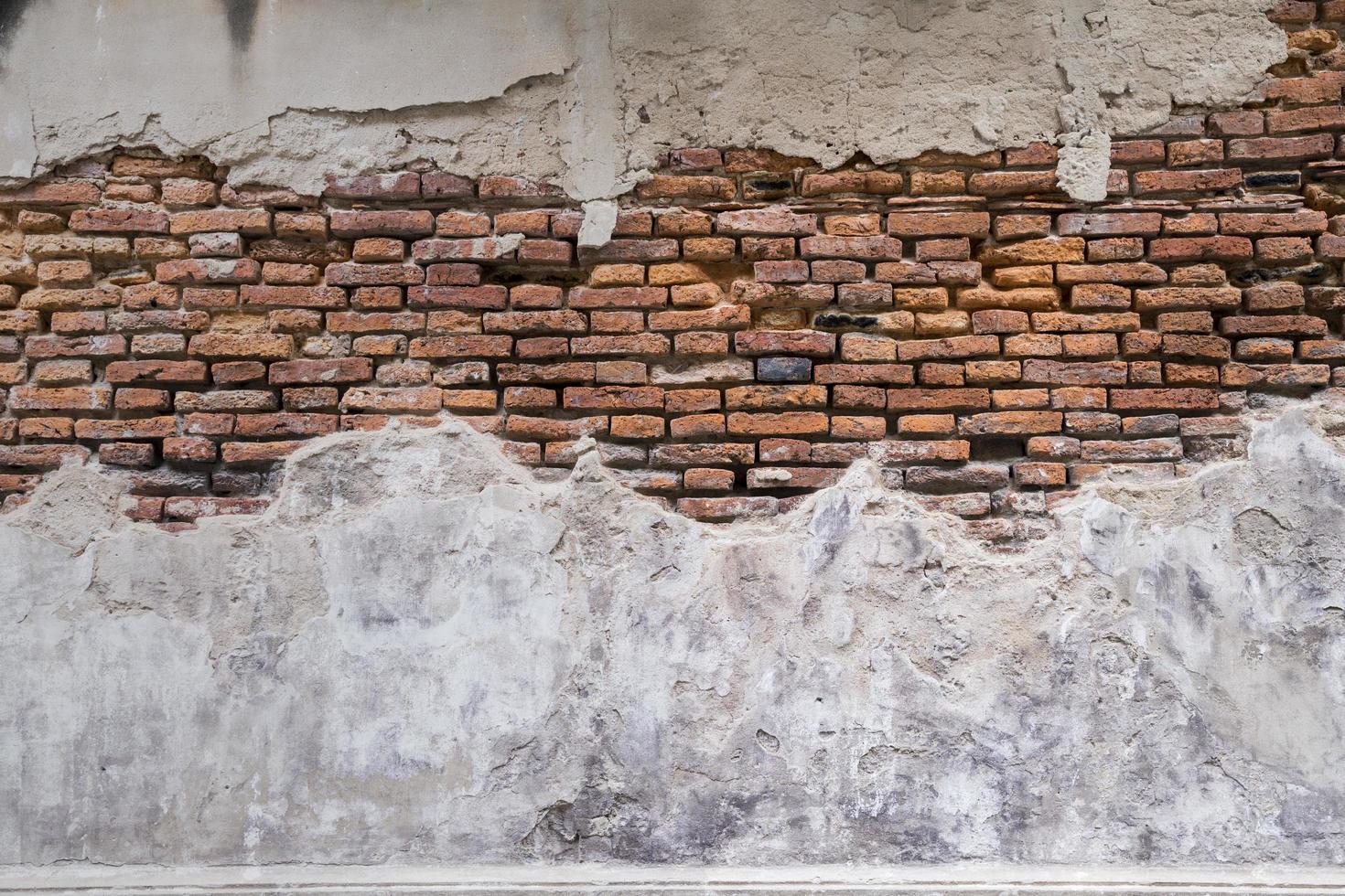 Rustic concrete and brick wall photo