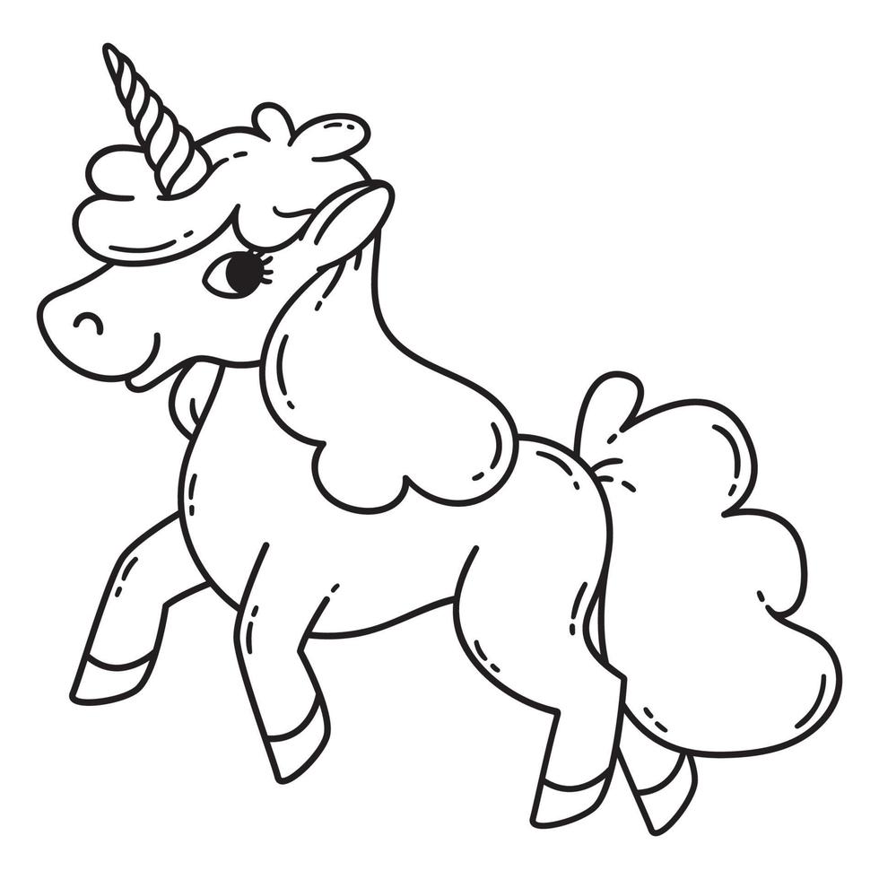 unicornio lindo del vector. vector